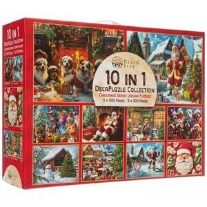 Brain Tree 10-in-1 DecaPuzzle Collection (Christmas Series) New Sealed
